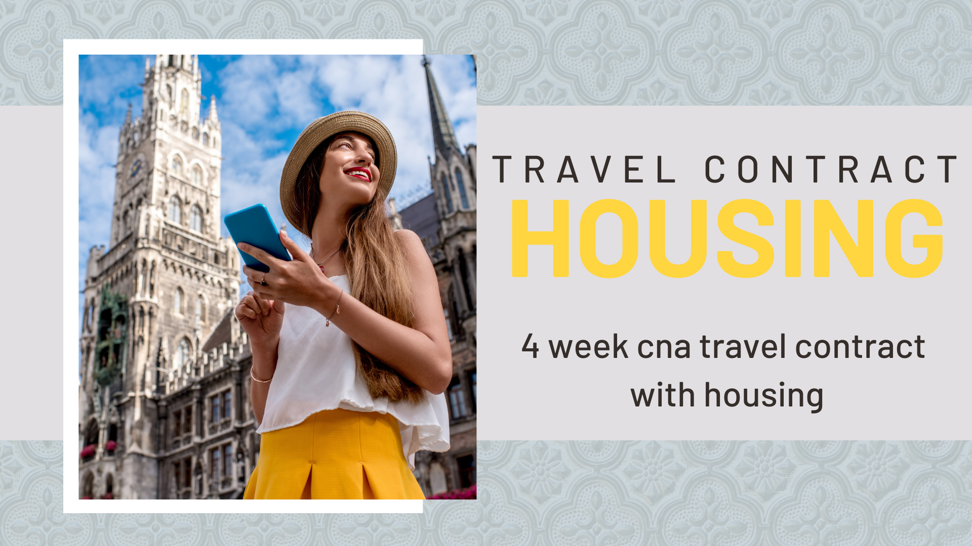 4 week cna travel contract with housing