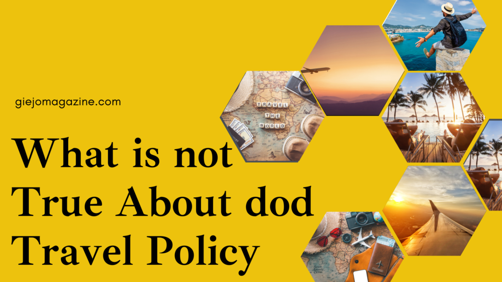 what is not true about dod travel policy